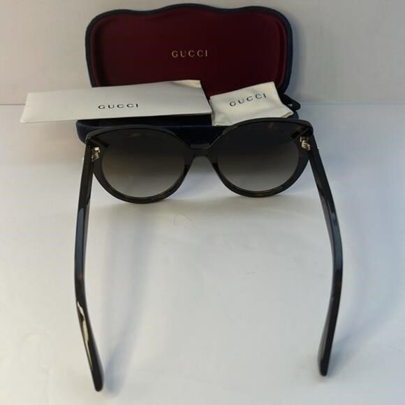 New Authentic GUCCI  Acetate Cat Eye Sunglasses GG0325S Tortoise - Picture 10 of 12